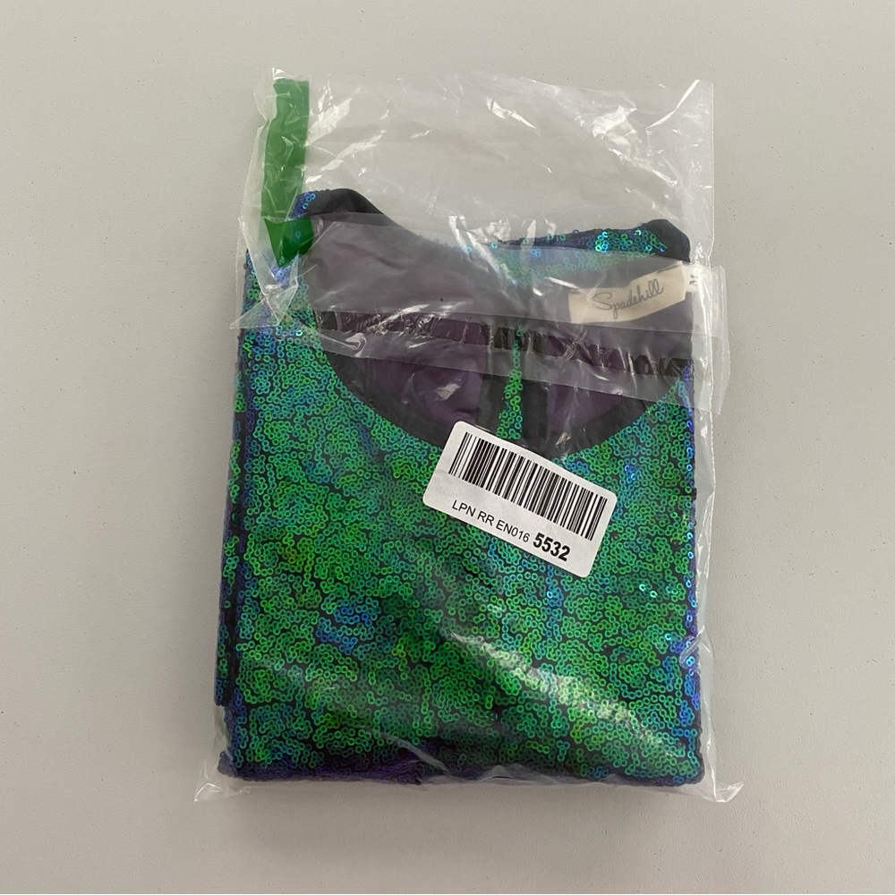 Mermaid Green Sequin Short Sleeve T-Shirt - Picture 5 of 10